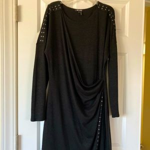 Nic + Zoe black faux wrap dress